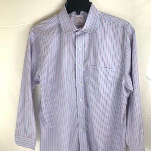 Brooks Brothers Blue Striped Shirt 16 2/3 346